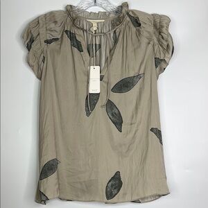 Grade & Gather Satin Petal Blouse Size Small NWT